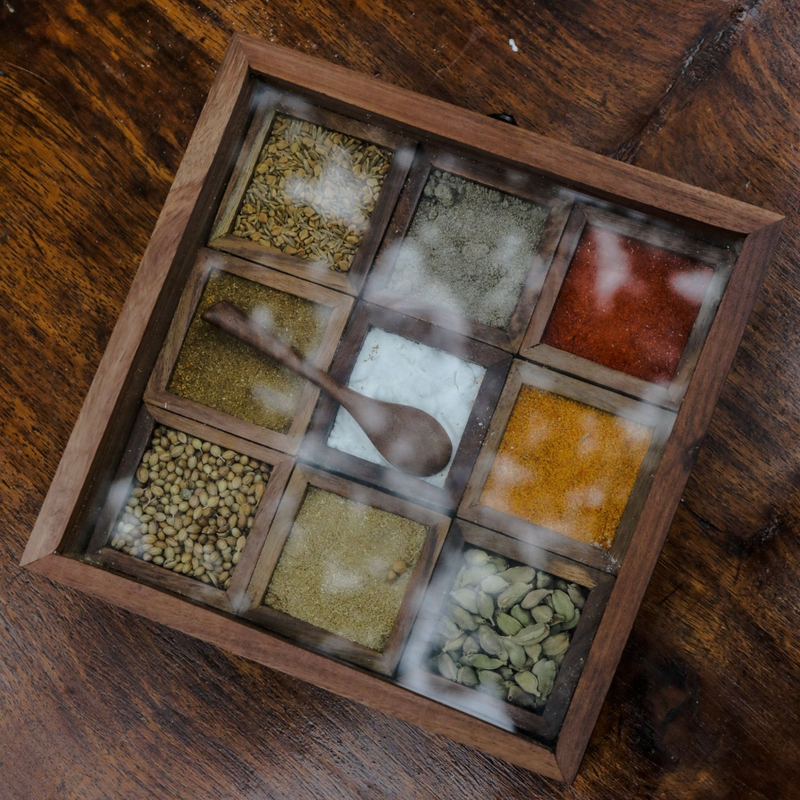 Anayra's Handcrafted Rosewood Spice Storage Box